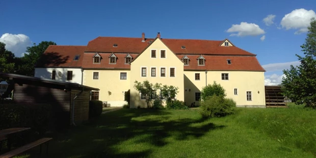 Tagungshotels - Internetanschluss: W-LAN - Weißig am Raschütz - Die Elstermühle vom Garten aus gesehen - Elstermühle Plessa