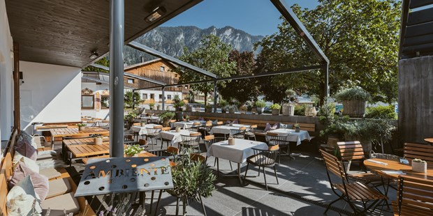 Tagungshotels - Mahlzeiten: Kaffeepause - Österreich - Terrasse - Sattlerwirt**** Hotel/Wirtshaus/Seminar