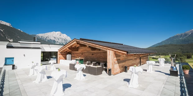 Tagungshotels - Garmisch-Partenkirchen - Dachterrasse für Empfänge - Greenvieh Chalet