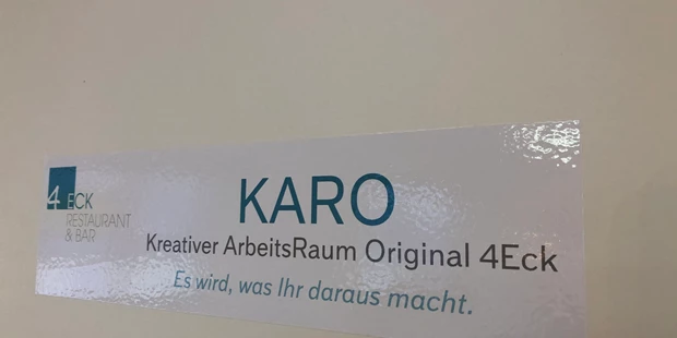 Tagungshotels - Flair: ausgefallen - Wildsteig - Tagungsraum KARO im Restaurant 4Eck Garmisch-Partenkirchen - Eventraum KARO