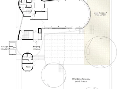 Tagungshotels - Portier: kein Portier - Grundriss der neuen Eventlocation und Hochzeitslocation MQ Libelle im Museumsquartier Wien - MQ Libelle