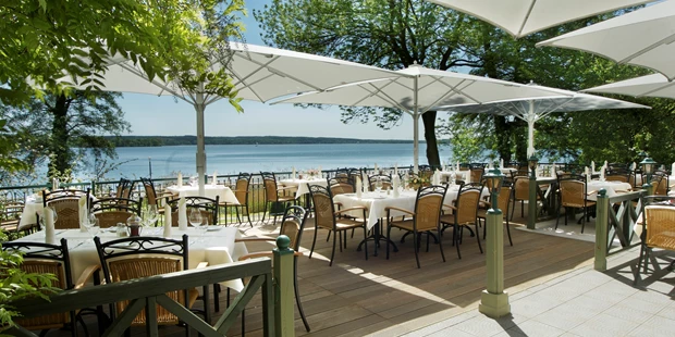 Tagungshotels - Beamer und Leinwand - Terrasse mit Seeblick - Das Landhaus am See Alte Eichen