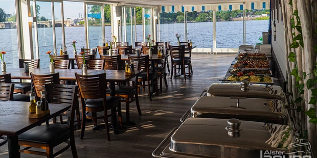Tagungshotels - Hamburg-Stadt (Hamburg, Freie und Hansestadt) - Innenansicht mit Buffet - Alsterlagune - Alsterlagune