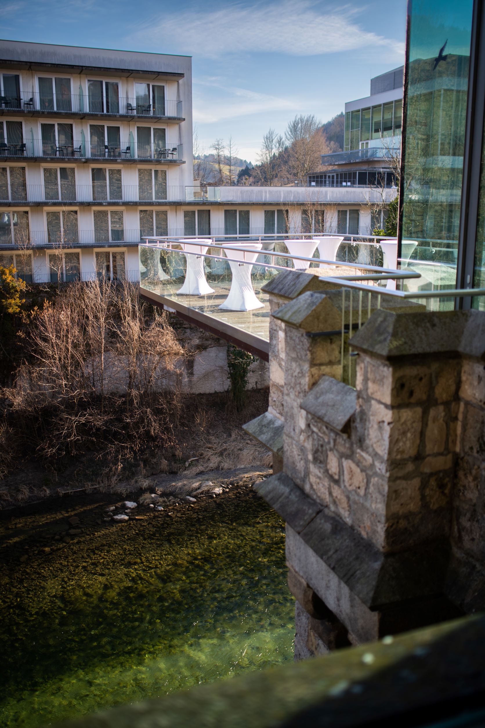 Tagungshotels - Kultur-Incentive: Theater - Plattform, schwebend über der Ybbs - Schloss Rothschild