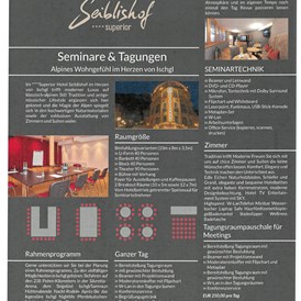 Seminarraum: Hotel Seiblishof Superior Ischgl