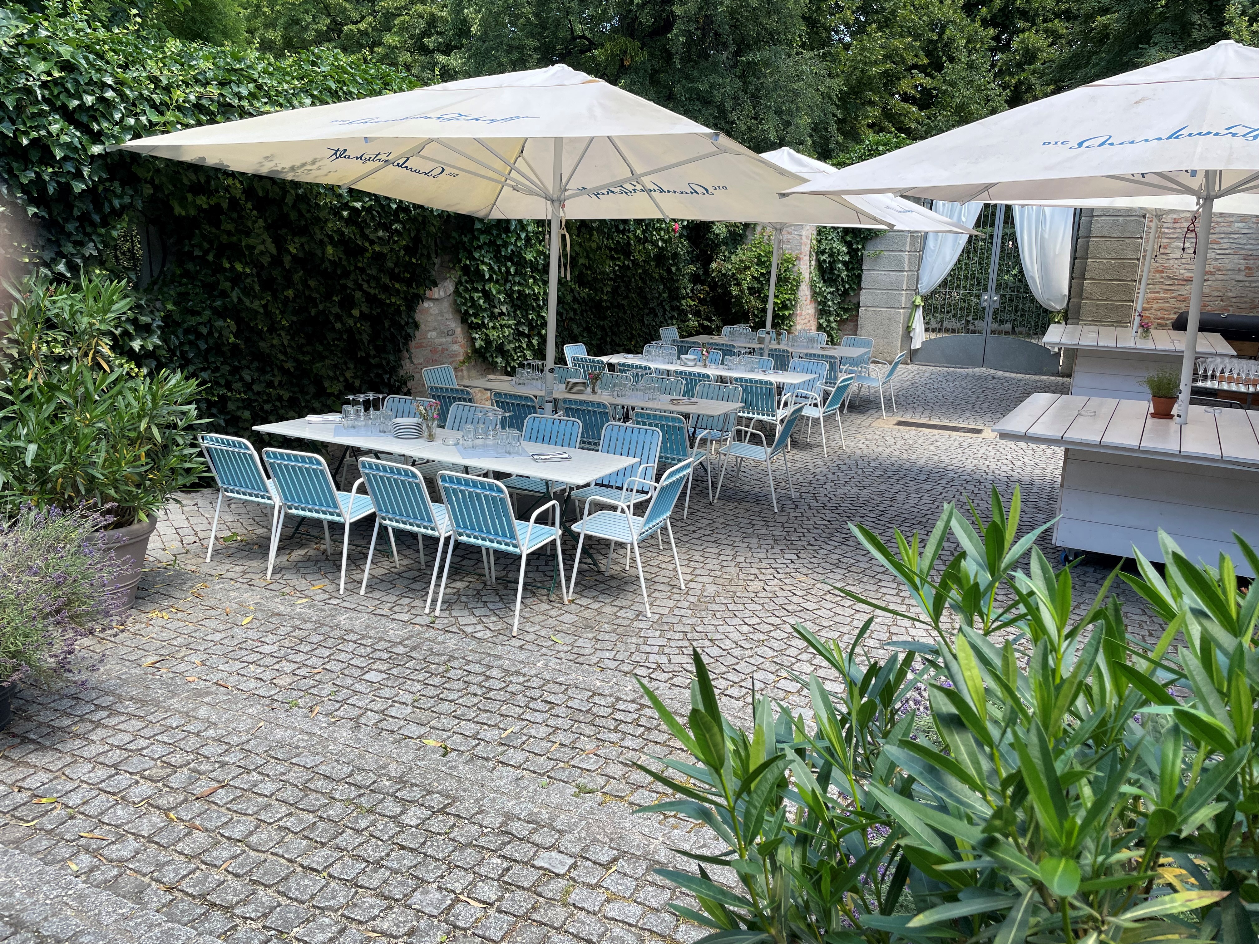 Die Schankwirtschaft im Augarten Räume Hof