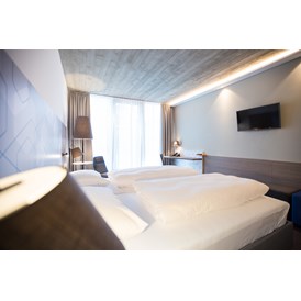 Seminarraum: Doppelzimmer "Grande"
(insg. 85 Zimmer im Hotel verfügbar, sowohl zur Einzel-, als auch zur Doppelbelegung) - arte Hotel Kufstein