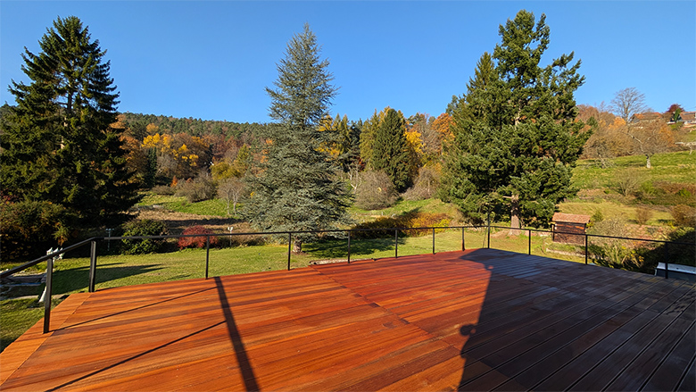 Seminarraum: Blick Terrasse - Seminarhaus SandsteinHof