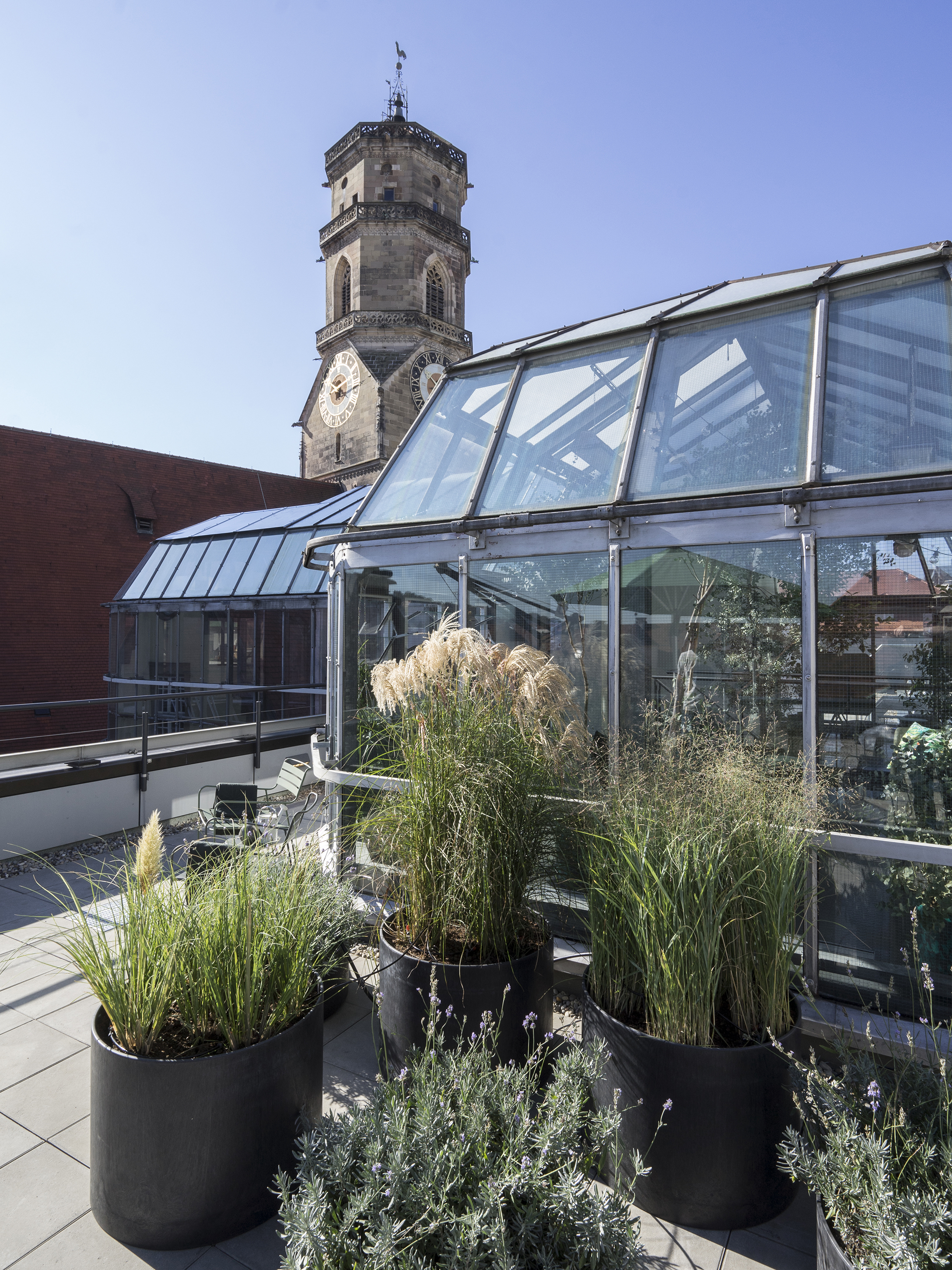 Tagungshotels - Flair: modern - Deutschland - Dachterrasse mit Wintergarten - OutOfOffice Stuttgart-Mitte