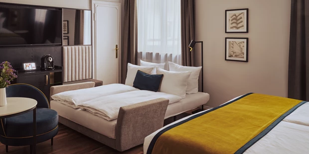 Tagungshotels - Abhörsicher: Einzelne Räume - Guest Room Executive Quadruple  - Hotel Mannheimer Hof - Leonardo Limited Edition