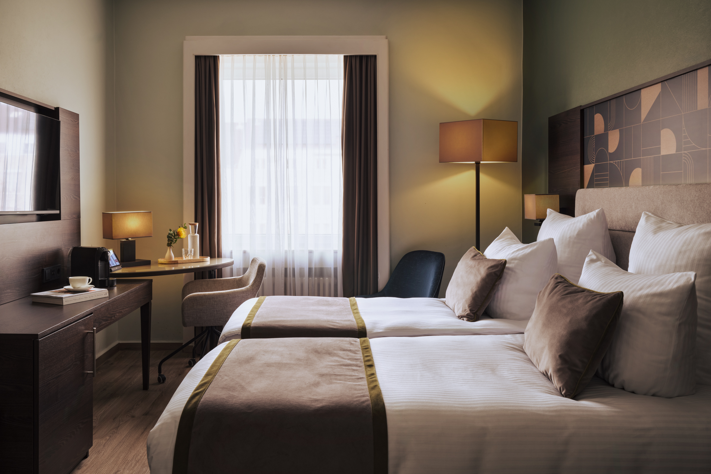 Seminarraum: Guest Room Twin - Hotel Mannheimer Hof - Leonardo Limited Edition