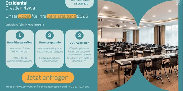 Tagungshotels - Abhörsicher: Einzelne Räume - MICE Promo 2025 - Occidental Dresden Newa