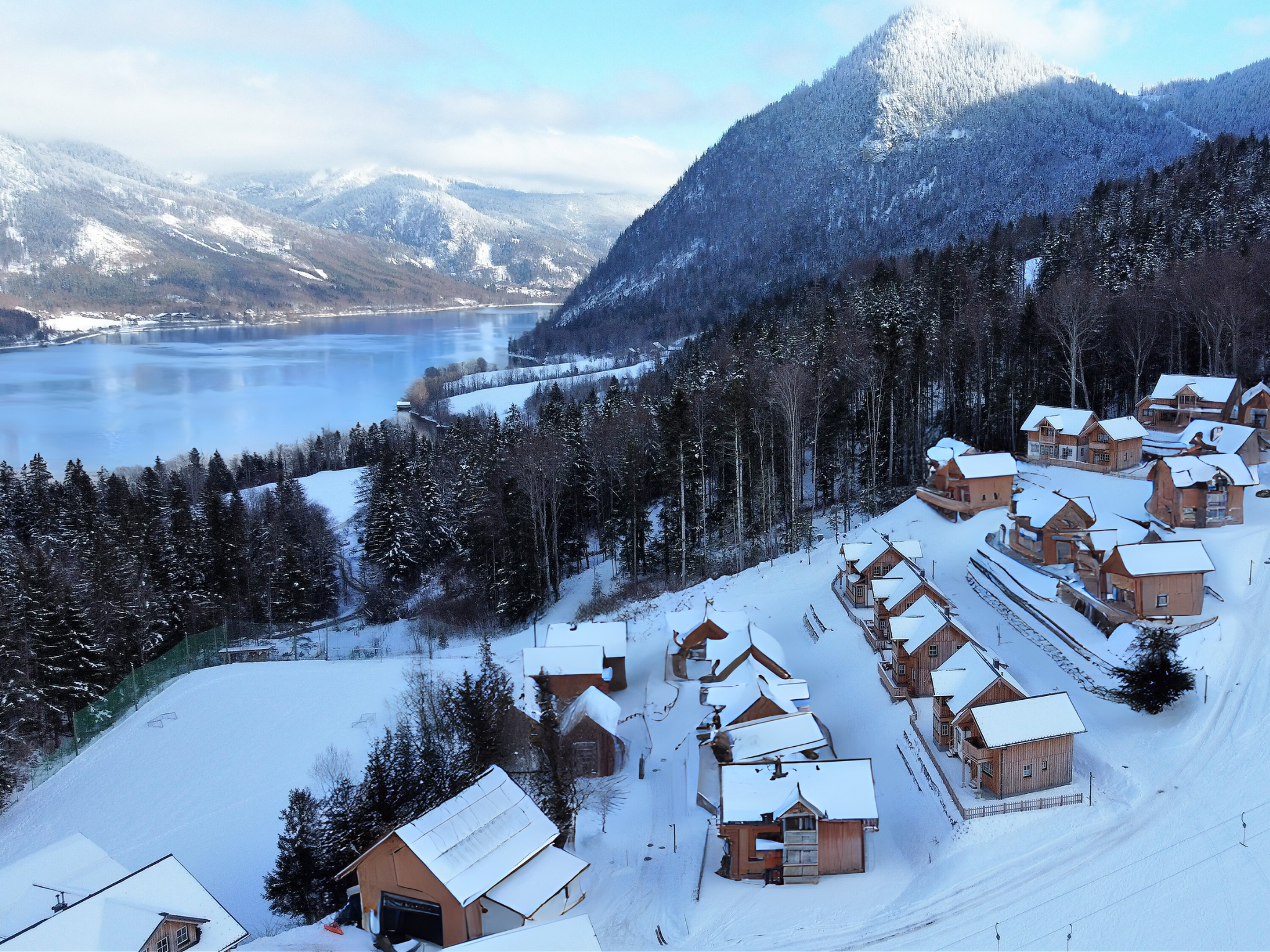 Seminarraum: Narzissendorf Zloam - Dorfteil Eibenwald mit  Skihand und Grundlsee - Narzissendorf Zloam - Grundlsee