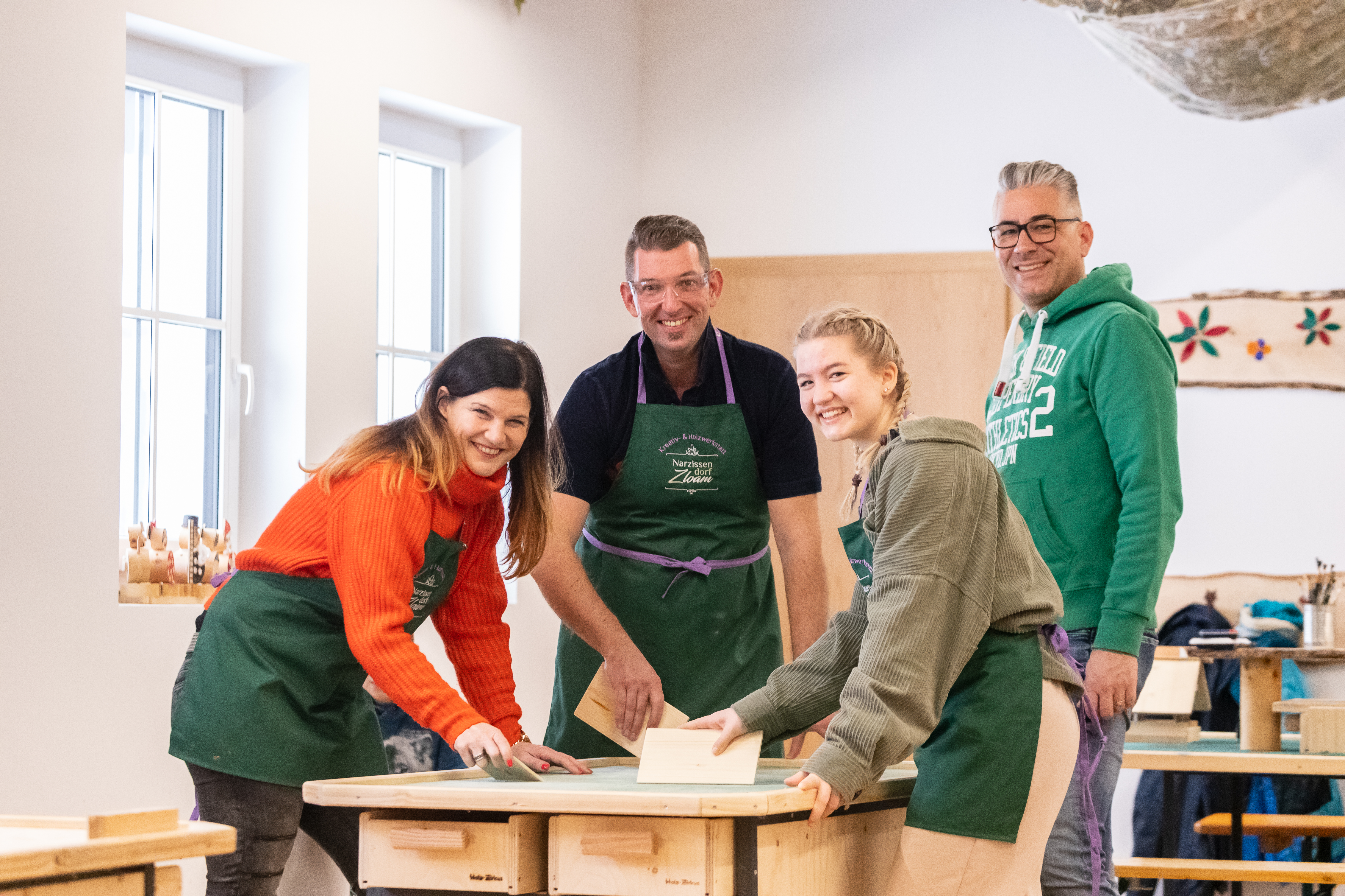 Seminarraum: Kreativ- und Holzwerkstatt im Narzissendorf Zloam - Narzissendorf Zloam - Grundlsee