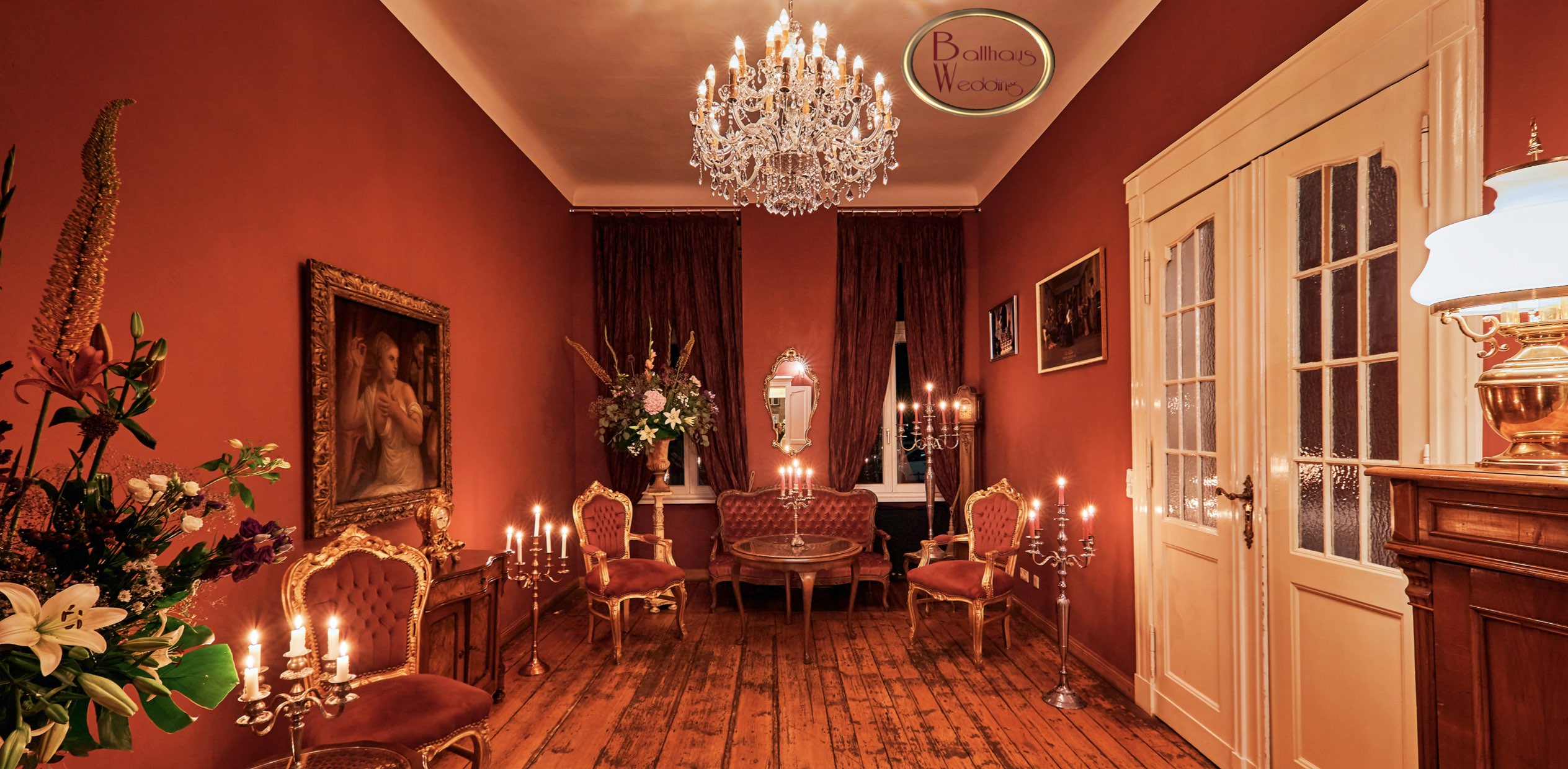 Ballhaus Wedding Räume roter Salon