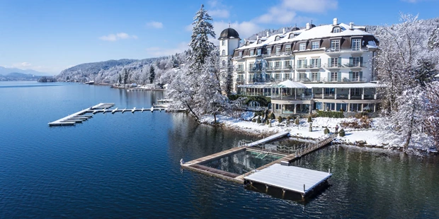Tagungshotels - Beamer und Leinwand - Winterstimmung Hotel Schloss Seefels Kärnten - Relais & Châteaux Hotel Schloss Seefels